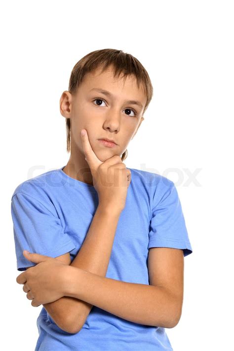 thoughtful teenage boy stock image colourbox