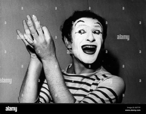 French mime Marcel Marceau miming Stock Photo - Alamy