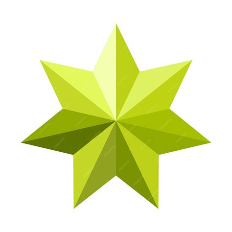 Premium Vector | Realistic 3D star shape Low poly star vector