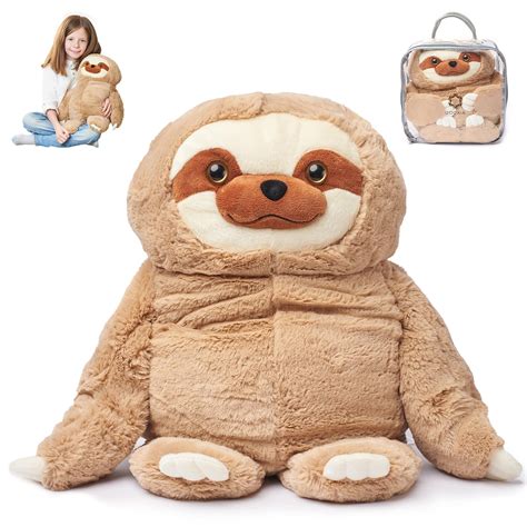 ODOXIA Big Weighted Animals for Anxiety 5lb Sloth | Stuffed Weighted
