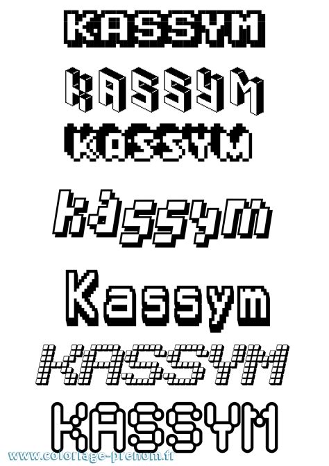 Coloriage du prénom Kassym : à Imprimer ou Télécharger facilement