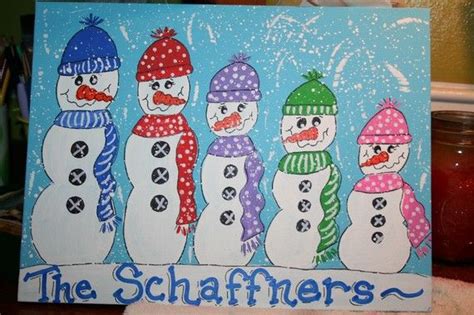 Snowman Family Painting at PaintingValley.com | Explore collection of ...
