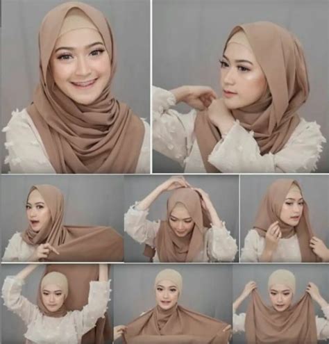 tutorial hijab pashmina kekinian  simpel