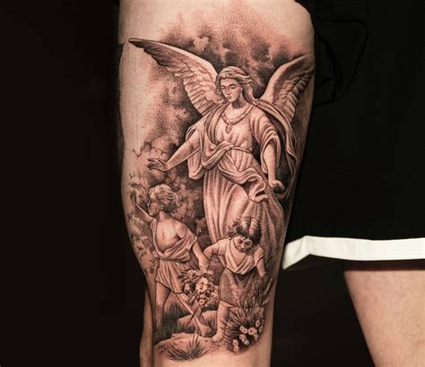 Guardian Angel Tattoo Sketches