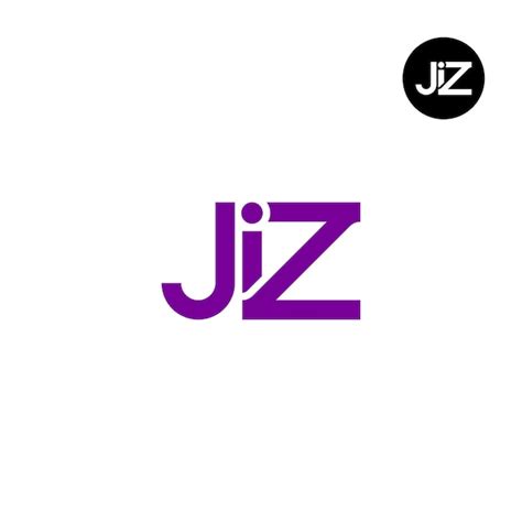 diseno de la letra monograma del logotipo de jiz vector premium