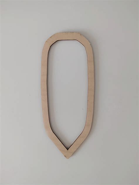 Hosszított Falevél Sablon/20 cm/ | Makramé Fonalak