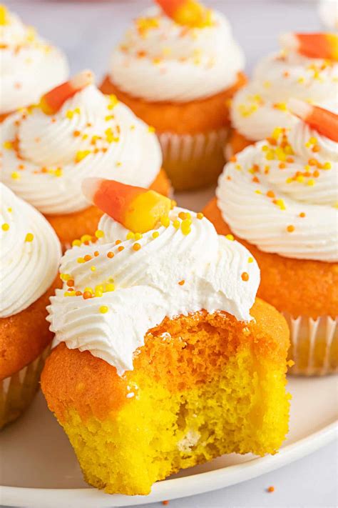 Candy Corn Cupcakes Recipe - Shugary Sweets