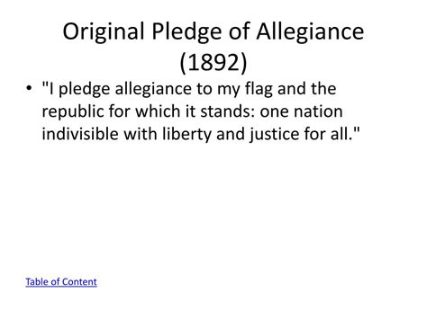 PPT - History of the Pledge of Allegiance PowerPoint Presentation, free ...