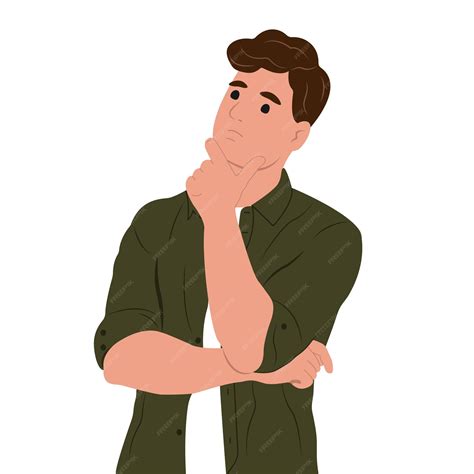 Premium Vector | Make choice decision concept A young man makes a