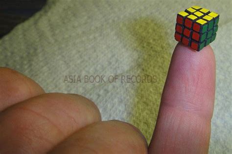 smallest rubik cube asia book  records