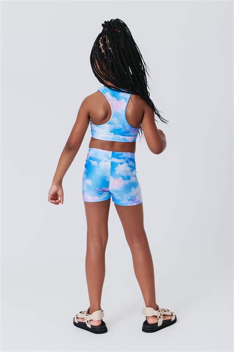 Girls Booty Shorts in Cotton Candy Clouds – Terez.com