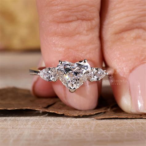 heart shaped diamond ring  timeless beauty  sparkle