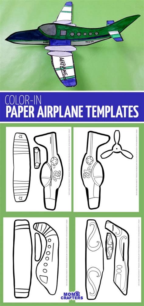 Easy Paper Airplane Templates to Print, Color, Craft, and fly!