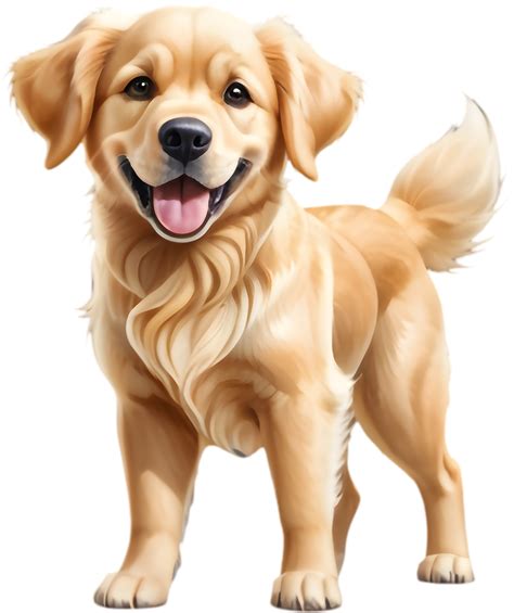 Golden Retriever Clipart for Fun Greeting Cards. . 49719284 PNG
