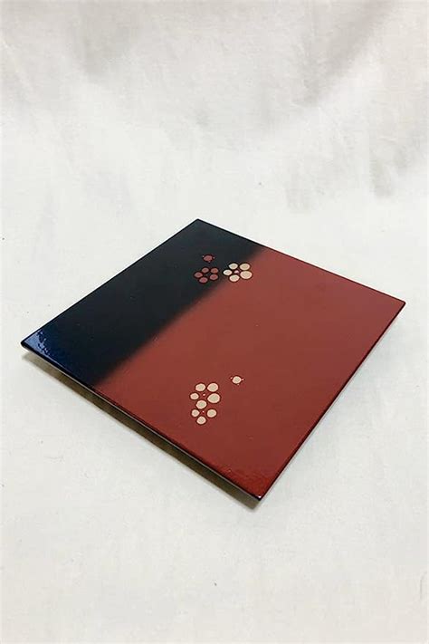 Amazon.co.jp: 人間国宝 小森邦衛 漆器5枚セット 輪島塗 銘々皿 紅白梅 ホビーグッズ : ホーム＆キッチン