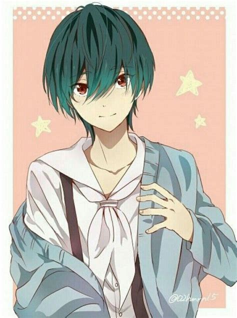 Pin von Angelika auf Anime boy with green hair | Anime junge haare ...