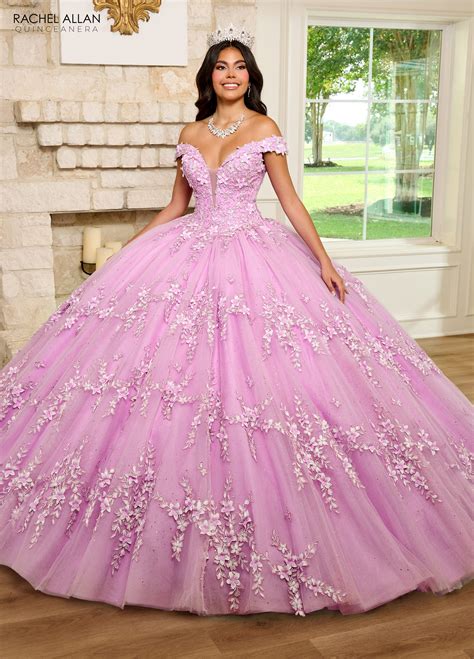Blush Rachel Allan RQ1134 Long Quinceanera 3D Flowers Ball Gown