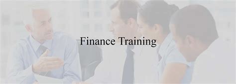 finance training   public   profit sector