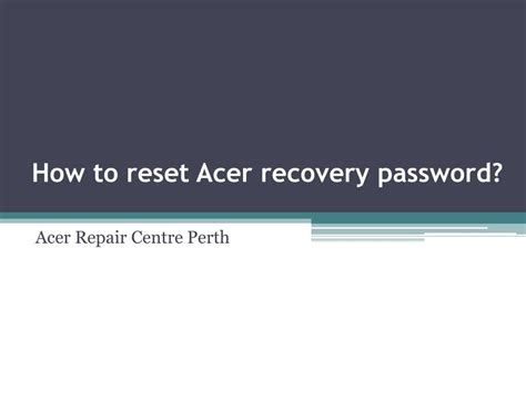 acer how to factory reset 2