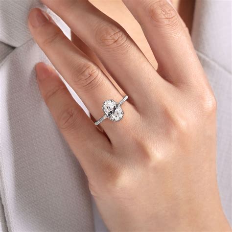 hidden halo engagement ring round cut 8