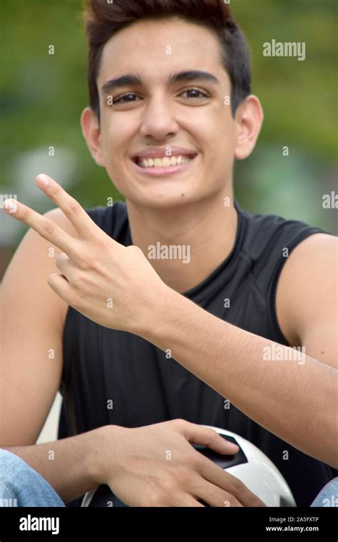 male soccer player  victory stock photo alamy