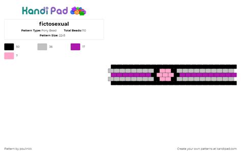 fictosexual pony bead pattern kandi pad kandi patterns fuse bead