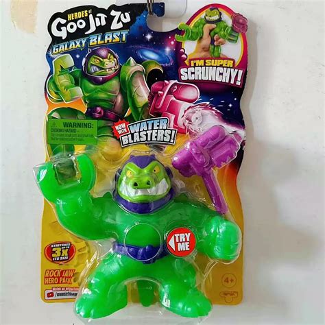 heroes  goo jit zu galaxy blast hero pack super scrunchy rock jaw