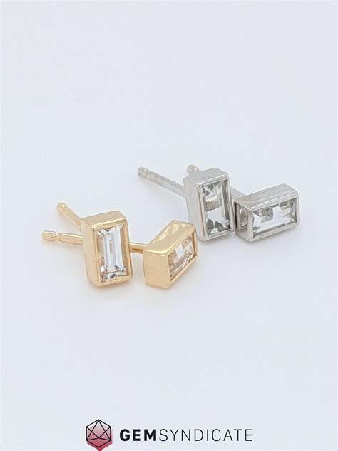 Flirty White Sapphire Earrings in 14k Gold – The Gem Syndicate