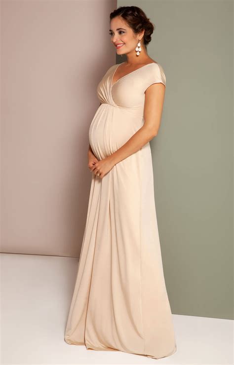 Maternity Dress BUMP IT UP MATERNITY Plus Size Blue Floral Print Maxi