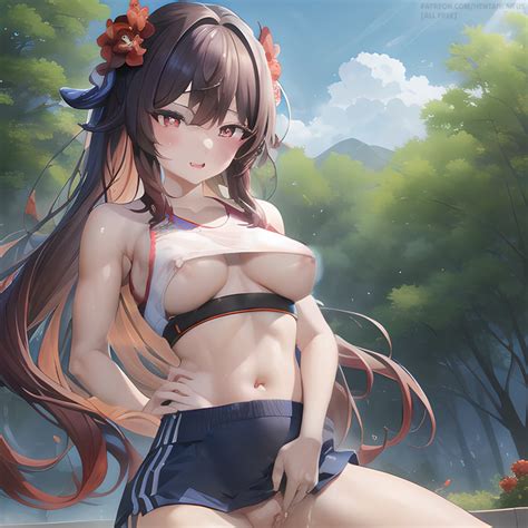 Rule 34 - ai generated breasts genshin impact gym uniform hu tao ...