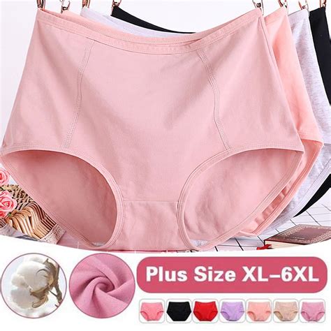 cflvaek cotton underwear  women  size high waist leakproof