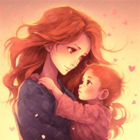 Premium AI Image | Ilustracion 2d madre con su hijo abrazados dia de la