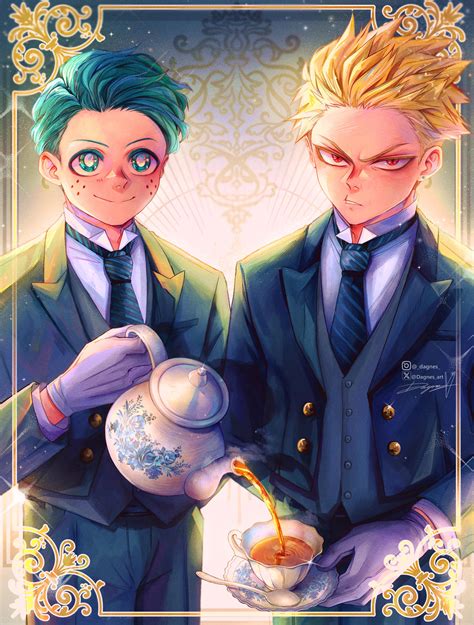 BakuDeku | butler outfit | MHA by DagnesArt on DeviantArt