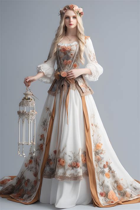 artstation  womens floral dress character reference