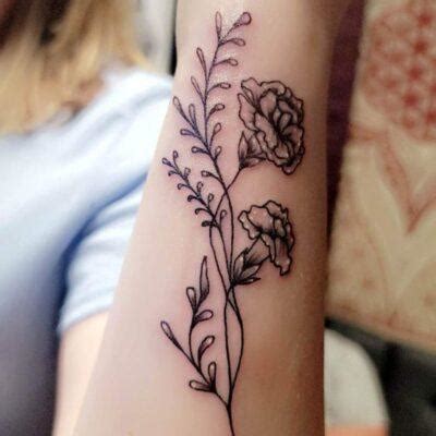 January birth flower tattoo. - MELTBLOGS