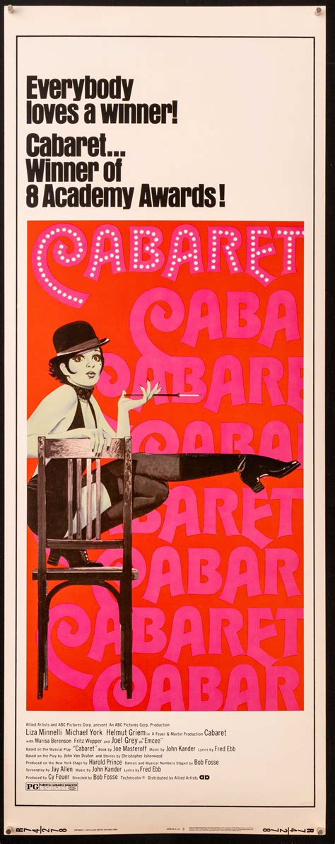 Cabaret Movie Poster 1974 RI Insert (14x36)