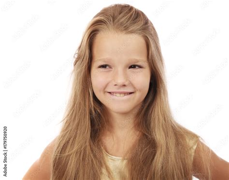 Beautiful blonde little girl Stock Photo | Adobe Stock