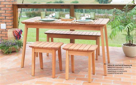 Mesa Madeira Para Varanda - MESA PARA VARANDA DE MADEIRA HOLZ 134X70X76 CM COR CASTANHEIRA - Compre ...