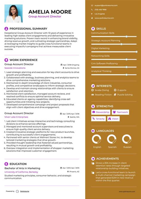 10+ Group Account Director Resume Samples & Templates for 2025