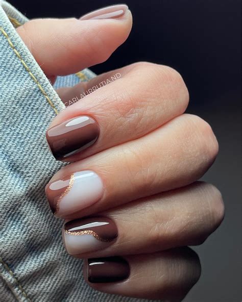 cute short simple fall nails 7