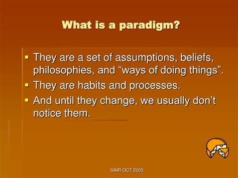 paradigm shifts  institutional research powerpoint