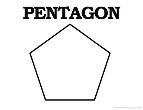 printable pentagon shape print  pentagon shape pentagon shape