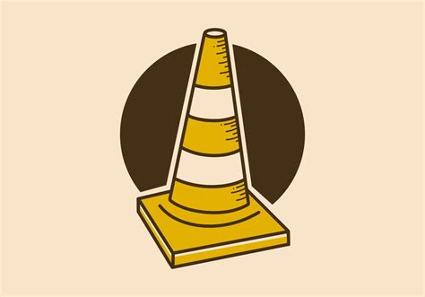 Vintage art illustration of traffic cone 12743454 Vector Art at Vecteezy