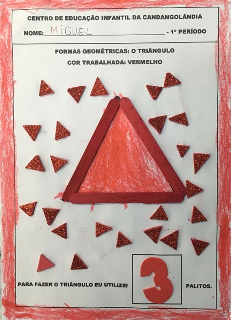 Colagem Atividade Triangulo Educação Infantil - O Triângulo Vermelho | Colagem triangulo, Atividades formas educação ...