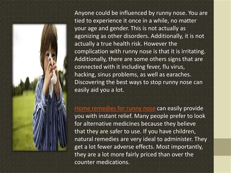watery nose home remedies 6