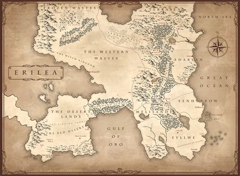 Mapa de Erilea | Throne of glass, Throne of glass books, Throne of
