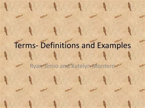 terms definitions  examples powerpoint    id