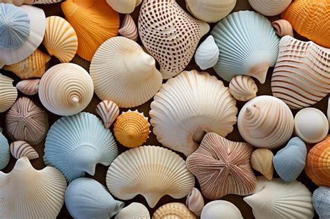 Premium Photo | Photographs of Beautiful Seashells Highlighting Their ...