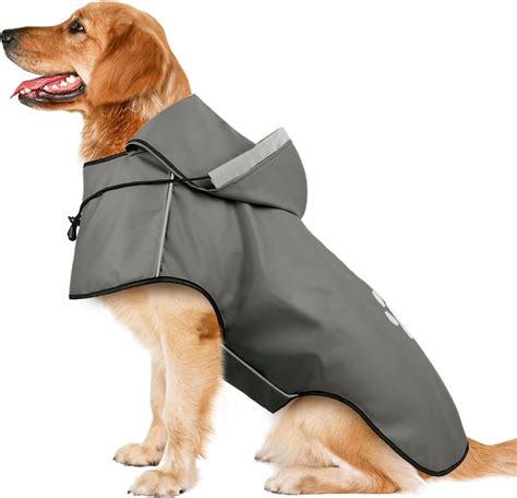 dog raincoat  large dogs reflective dog rain jacket  hoodie