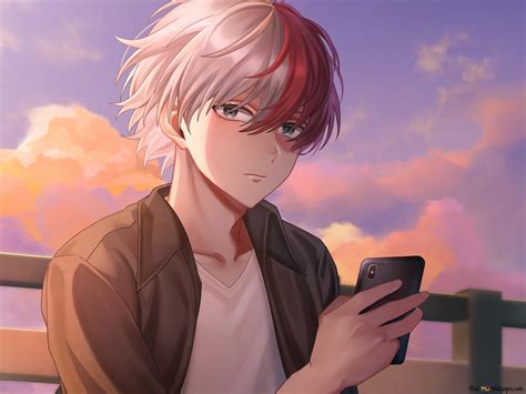 My Hero Academia - White Red Haired Shoto Todoroki 4K wallpaper download